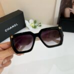 香奈儿（Chanel）矩形醋酸纤维太阳镜（紫白色款） - 图片 2