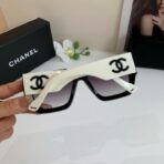 香奈儿（Chanel）矩形醋酸纤维太阳镜（紫白色款） - 图片 4