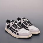 AMIRI Skel-Top Low 系列低帮休闲运动鞋（灰白黑拼接配色款）