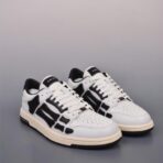 AMIRI Skel-Top Low 白黑拼色皮革低帮运动鞋