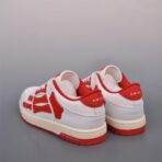AMIRI Skel-Top Low 红白拼色皮革低帮运动鞋 - 图片 4