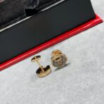 麒麟天然灰贝如意锁耳钉 - 图片 4