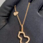 麒麟镂空中号镶钻葫芦项链 - 图片 2