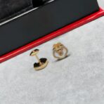 麒麟高级白贝母如意锁耳钉 - 图片 4