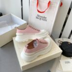 亚历山大・麦昆 Oversized 系列厚底休闲鞋（粉白拼接款） - 图片 4