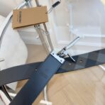 （Burberry）London 格纹系列双面帆布皮革暗银色矩形针扣腰带 - 图片 3