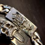 𝐂𝐡𝐫𝐨𝐦𝐞 𝐡𝐞𝐚𝐫𝐭𝐬 克罗心长十字花宝剑插销扣手链 - Image 2