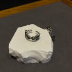 𝐂𝐡𝐫𝐨𝐦𝐞 𝐡𝐞𝐚𝐫𝐭𝐬克罗心  双宝剑开口戒