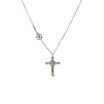 𝐆𝐨𝐫𝐨'𝐬高桥吾郎  金羽毛十字架项链 - 图片 3