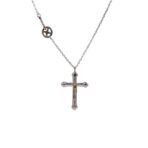 𝐆𝐨𝐫𝐨'𝐬高桥吾郎 金贝羽毛十字架项链 - 图片 3