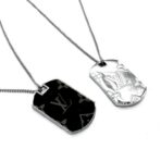 𝐋𝐨𝐮𝐢𝐬 𝐕𝐮𝐢𝐭𝐭𝐨𝐧路易威登男士MONOGRAM ECLIPSE铭牌项链 - Image 2