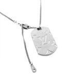 𝐋𝐨𝐮𝐢𝐬 𝐕𝐮𝐢𝐭𝐭𝐨𝐧路易威登男士MONOGRAM ECLIPSE铭牌项链 - Image 4