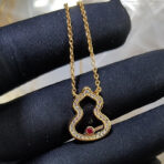 𝐐𝐞𝐞𝐥𝐢𝐧（麒麟）满钻镂空红宝石吊坠 - 图片 2