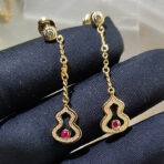 𝐐𝐞𝐞𝐥𝐢𝐧（麒麟）镂空红宝石耳环