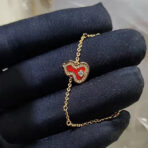 𝐐𝐞𝐞𝐥𝐢𝐧（麒麟）𝐖𝐮𝐥𝐮红玉髓单钻手链