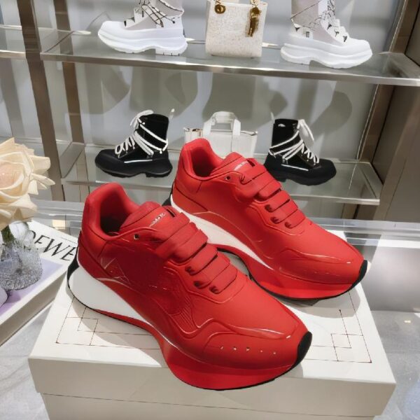 ALEXANDER MCQUEEN 亚历山大麦昆 2024春夏男Sprint运动情侣款红色