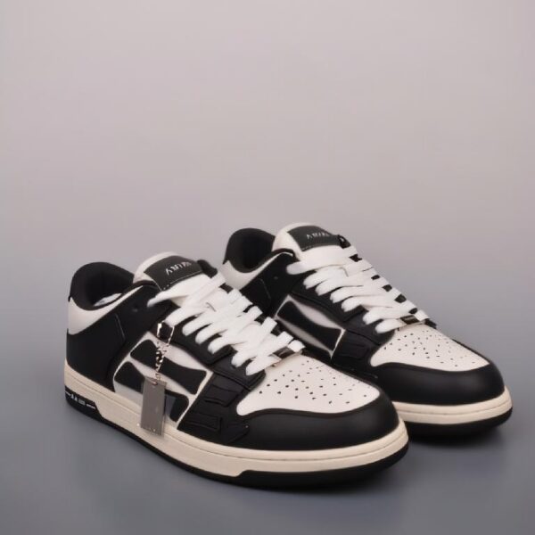 AMIRI Skel Top Low-Top Sneakers  黑白配色