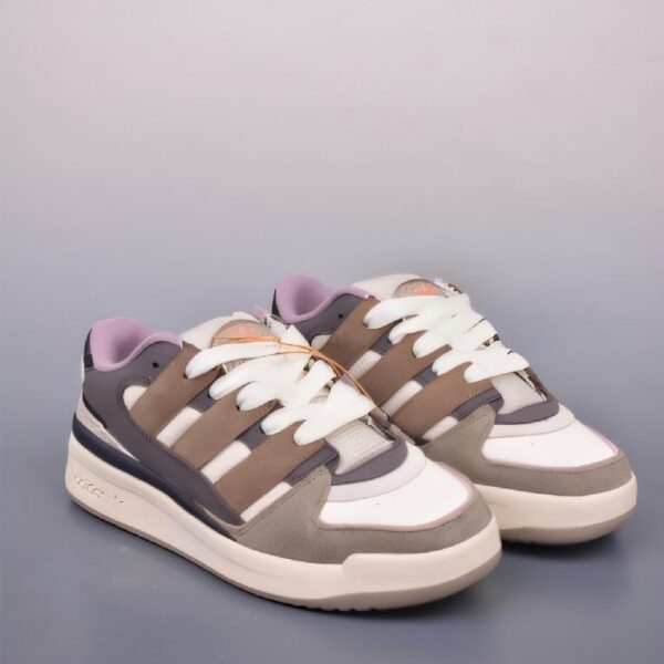 Adidas originals Forum 2000 CL  三叶草低帮 复古潮流休闲面包鞋 棕紫配色