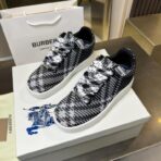 BURBERRY Check Knit Lace-Up Low-Top Sneakers（博柏利格纹飞织系带低帮休闲运动鞋）黑白格纹配色 - Image 3