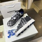 BURBERRY Check Knit Lace-Up Low-Top Sneakers（博柏利格纹飞织系带低帮休闲运动鞋）黑白格纹配色 - Image 2