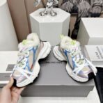 Balenciaga 3XL Shearling-Lined Extreme Lace Sneaker（巴黎世家 3XL 系列 “毛绒内衬极致鞋带” 款运动鞋）白灰蓝粉拼色 - Image 3