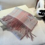 Burberry·巴宝莉双面围巾 灰红拼色