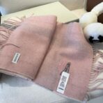 Burberry·巴宝莉双面围巾 粉灰拼色 - Imagem 4