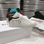Givenchy Town Leather Low-Top Sneakers（纪梵希 Town 系列皮革低帮板鞋）黑褐配色 （压纹装装饰） - 图片 4