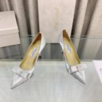 Jimmy Choo LOVE BOW 85 TAI 尖头细跟高跟鞋 银色 - Image 4