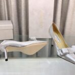 Jimmy Choo LOVE BOW 85 TAI 尖头细跟高跟鞋 银色 - Image 2