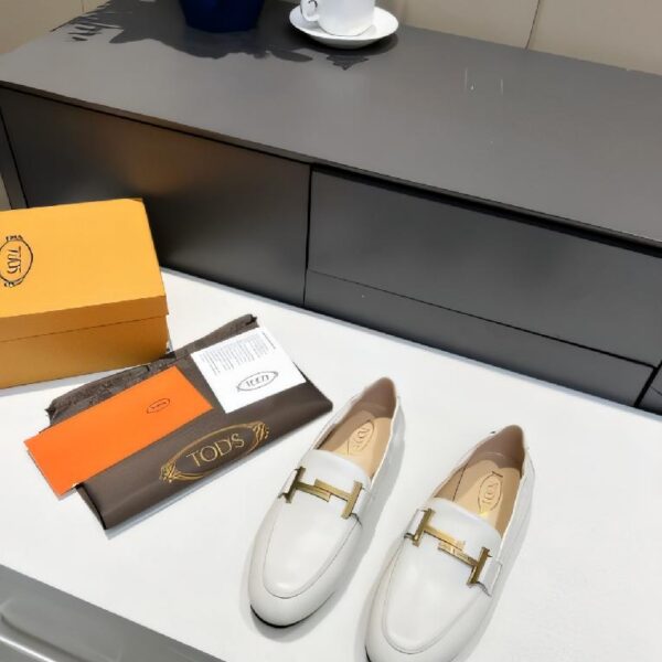 TOD'S Double T 系列女士乐福鞋 白色