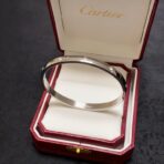 卡地亚（Cartier）Love 系列 18K 三色金窄版散镶钻石手镯 - 图片 4