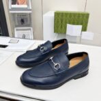 古驰 Horsebit 1955 乐福鞋（Gucci Horsebit 1955 Loafer）蓝色 - Image 4