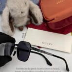 古驰（GUCCI）GG1295S 系列方形金属拼接板材太阳镜 - 图片 3