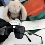 古驰（GUCCI）多边形金属板材拼接偏光太阳镜 - 图片 4