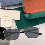 古驰（GUCCI）方形金属炫彩飞行员偏光太阳镜 - 图片 3