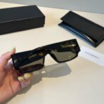 圣罗兰（Saint Laurent）SL 518 系列花棕色窄框方形太阳镜 - 图片 4