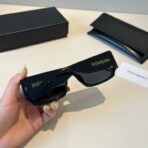 圣罗兰（Saint Laurent）SL 518 系列黑色宽框方形太阳镜 - 图片 4