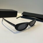 圣罗兰（Yves Saint Laurent）Cat Eye 系列黑色窄框猫眼墨镜 - 图片 2