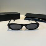 圣罗兰（Yves Saint Laurent）Cat Eye 系列黑色窄框猫眼墨镜 - 图片 4