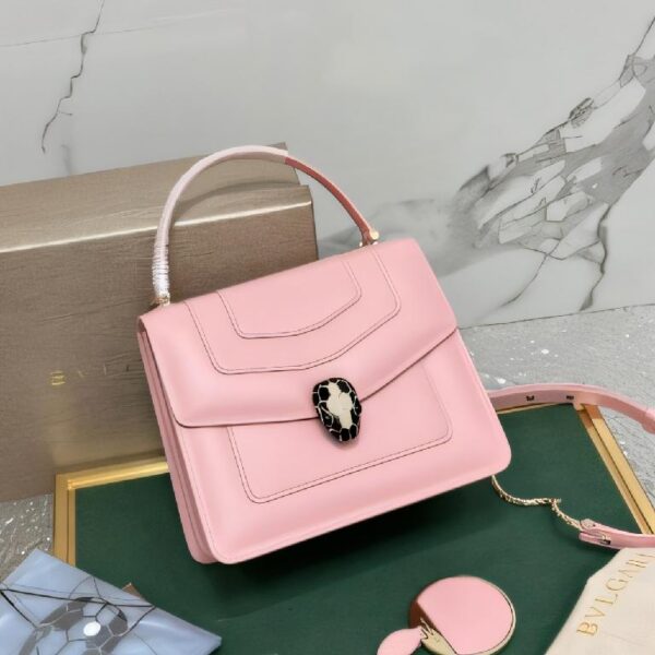 宝格丽（BVLGARI） Serpenti Forever 粉色 手腕款风琴包