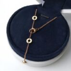 宝格丽（Bulgari）B.zero1 系列 18K 玫瑰金镶钻红陶瓷吊坠项链