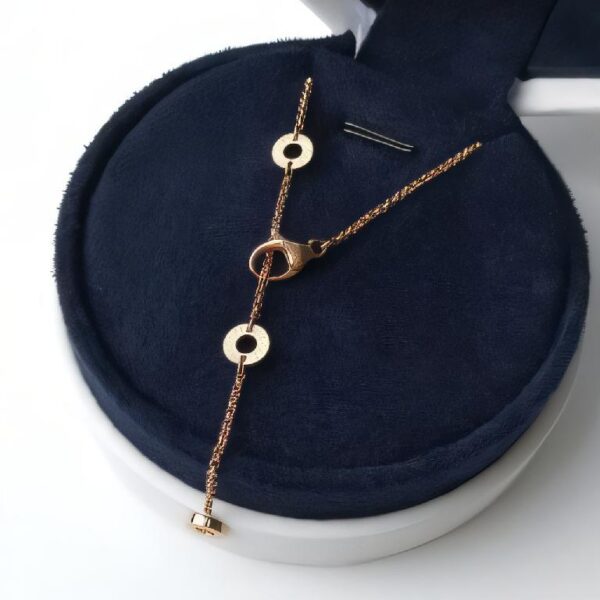 宝格丽（Bulgari）B.zero1 系列 18K 玫瑰金镶钻红陶瓷吊坠项链