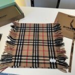 巴宝莉(Burberry)【B家蜈蚣巾】金靖同款格纹围巾 浅棕色