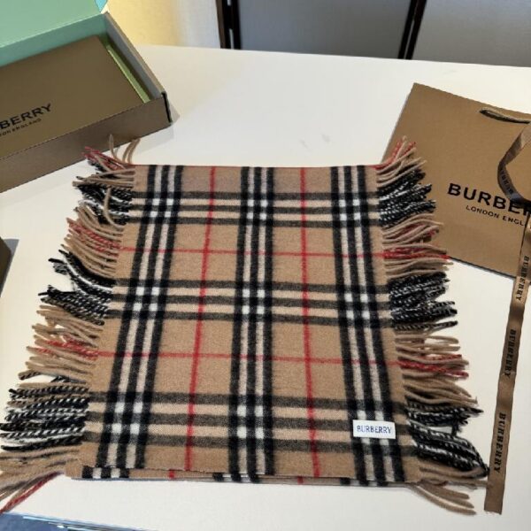 巴宝莉(Burberry)【B家蜈蚣巾】金靖同款格纹围巾 浅棕色