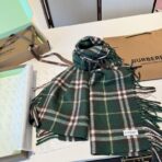 巴宝莉(Burberry)【B家蜈蚣巾】金靖同款格纹围巾 深绿色 - Imagem 3