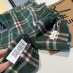 巴宝莉(Burberry)【B家蜈蚣巾】金靖同款格纹围巾 深绿色 - Imagem 2