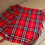 巴宝莉(Burberry)【B家蜈蚣巾】金靖同款格纹围巾 红色 - Imagem 2