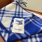 巴宝莉(Burberry)全智贤同款格纹围巾 蓝白拼色 - 图片 2