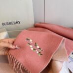 巴宝莉(Burberry)双面围巾 豆沙粉色 - 图片 4